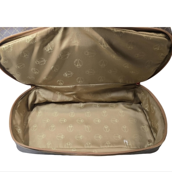 LA TOUR  EIFFEL Signature Brown Carry On Duffel Dome Traveler Canvas Leather - Picture 6 of 16